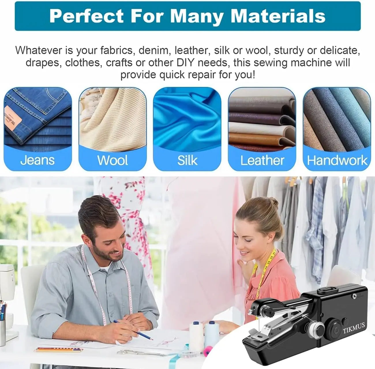Household sewing machine, portablehousehold sewing machine, with fast sewingspeed and simple operation, suitable forbeginners to use Summervibes