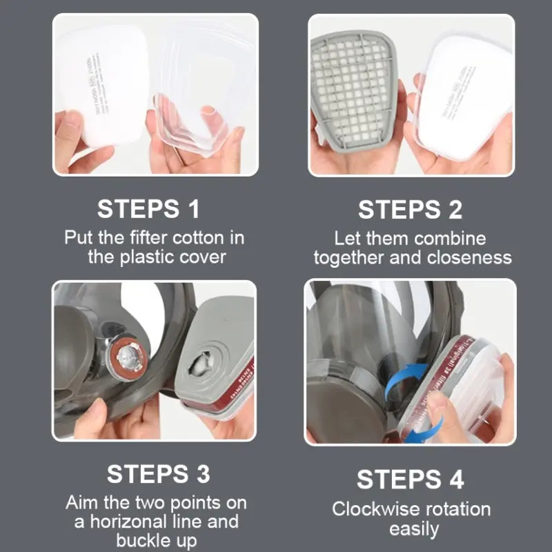 Reusable Full Face Mask with Filter Box, 17-in-1Anti-Gas, Dust-Resistant & Anti-Fog Full FaceMask Set for Painting, Woodworking,Construction, Grinding, Spraying andChemicals #GLOBAL PICKS