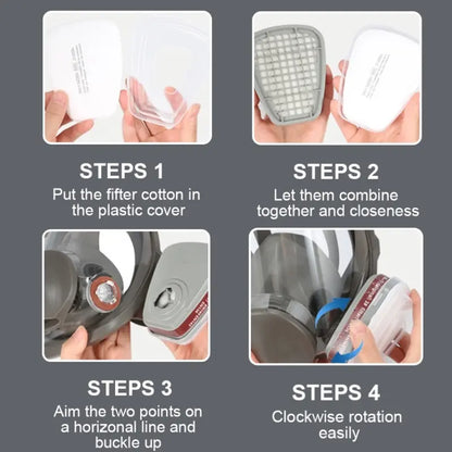 Reusable Full Face Mask with Filter Box, 17-in-1Anti-Gas, Dust-Resistant & Anti-Fog Full FaceMask Set for Painting, Woodworking,Construction, Grinding, Spraying andChemicals #GLOBAL PICKS