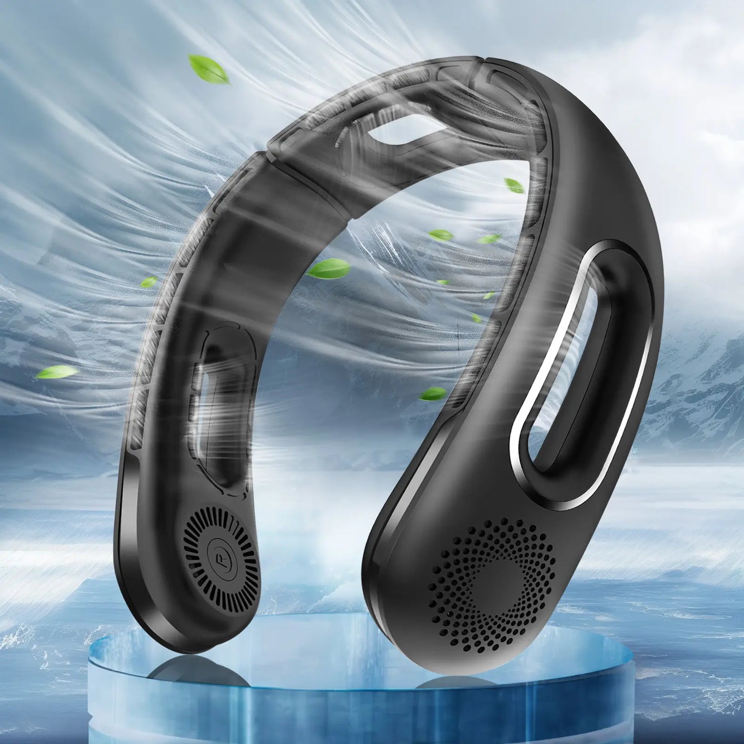 Neck Fan, Hands Free Bladeless Neck FansPortable Rechargeable, 360° Cooling NeckFan, 4 Speeds, Quiet, 5200 mAh BatteryOperated USB Wearable Personal Fan Gifts forWomen, Travel, Outdoor
