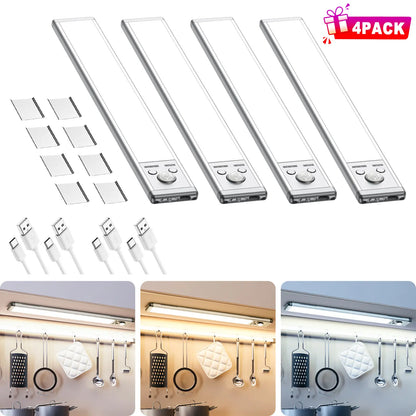 Under Cabinet Lights,MotionSensor Night Light Indoor,1500mAh USBRechargeable Light,Magnetic InstallationDimmable Lights for Kitchen,Wardrobe,Pantry,Closet,Bathroom,Stairs,SinkCabinet,Garage,#Deals for You Days