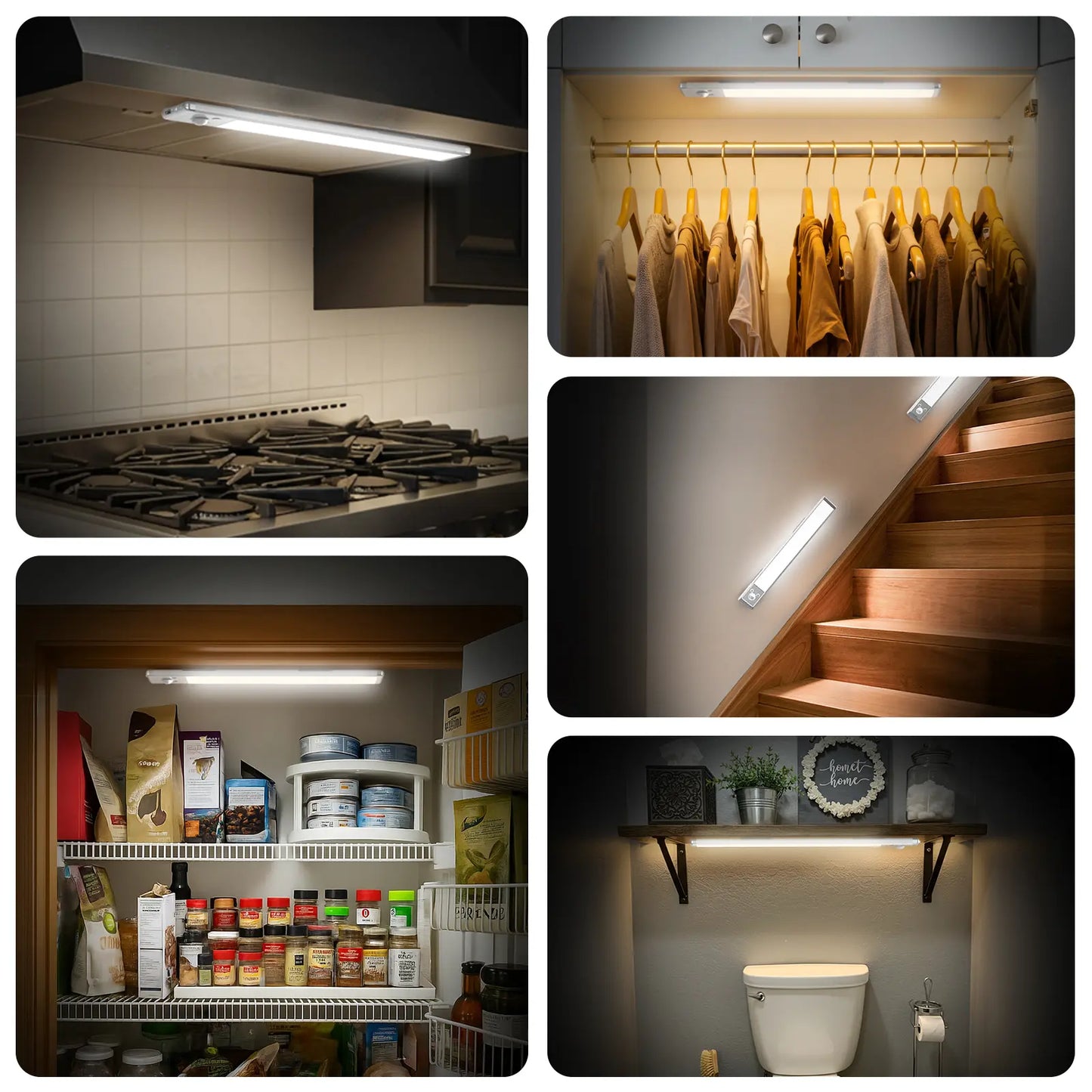 Under Cabinet Lights,MotionSensor Night Light Indoor,1500mAh USBRechargeable Light,Magnetic InstallationDimmable Lights for Kitchen,Wardrobe,Pantry,Closet,Bathroom,Stairs,SinkCabinet,Garage,#Deals for You Days